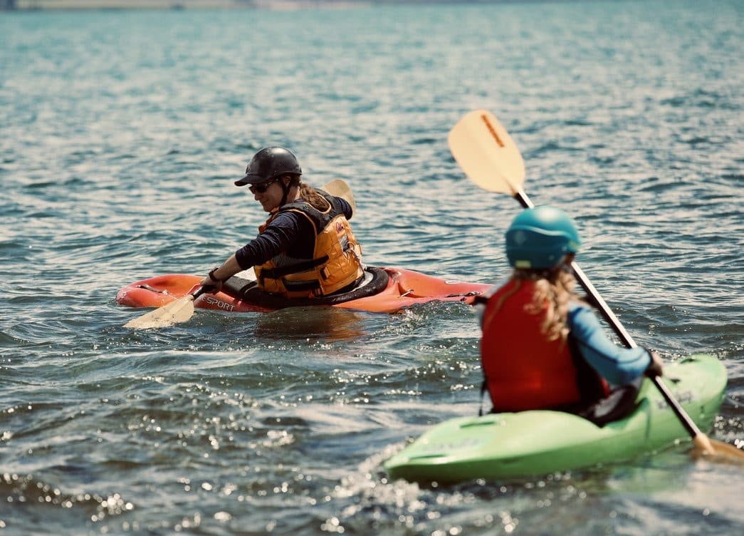Kayaking through pristine New Zealand waterway